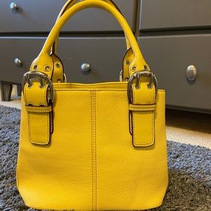 SOLD - Tignanello yellow handbag - mint condition!